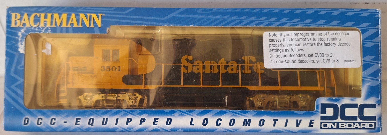 BACHMAN HO SCALE 60302 SANTA FE GP40 DCC EQUIPPED DIESEL LOCOMOTIVE# 3501 - $109.00