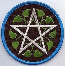 Leafy Pentagram Patch 3&quot; - £16.81 GBP