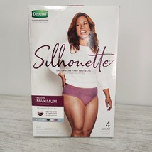 DEPEND Silhouette Size Medium Maximum Absorbency (4) Count Underwear New... - $8.90