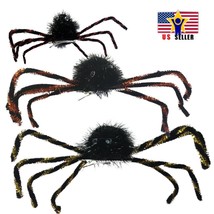 Sequin String Creepy Fur Spider Hair Clip Head Pins accessory Halloween costume - £4.73 GBP