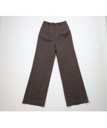 Vintage 70s Streetwear Womens 13 / 14 Knit Houndstooth Bell Bottoms Pant... - $102.30 CAD