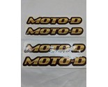 Lot Of (2) MOTO-D Motorcycle 7&quot; Decal Stickers - $19.24