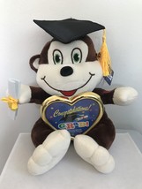 Graduation Monkey 10&#39;&#39; Plush Stuffed Animal with Cap BROWN - Fast Shipping - £15.24 GBP