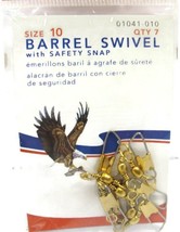 Eagle Claw Size 10 Barrel Swivel w/Safety Snap 3 pkgs Of 7 Fishing  Lure... - £7.90 GBP