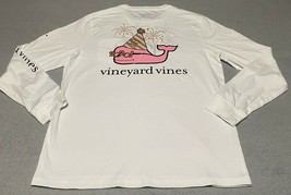 Vineyard Vines Youth Long Sleeve Front Pocket New Years Whale Graphic Size L New - £10.26 GBP