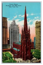Trinity Church New York CIty NYC NY DB Postcard U21 - £1.53 GBP