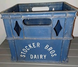 Vintage Blue STOCKER BROS. DAIRY Easton, PA Plastic Milk Crate - $924.40 MXN