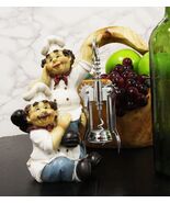 Acrobatic Twin Baker Chefs Novelty Corkscrew Wine Bottle Cork Opener And... - €28,16 EUR