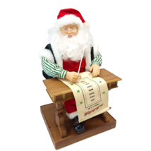 Vintage 1994 Gemmy Animated Santa At His Desk Plays Santa Claus Is Coming Town - £35.52 GBP