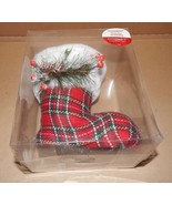 Christmas Ornament Shatterproof 8&quot; x 7&quot; Stocking Multi Colored Celebrate... - $233.62 MXN