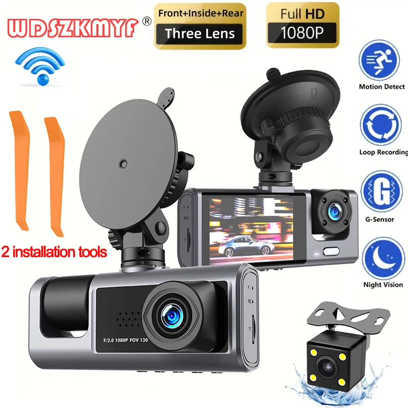 3Lens Dash Cam for Cars WIFI Rear View Camera for Vehicle 1080P Video Recorder - £7.03 GBP+