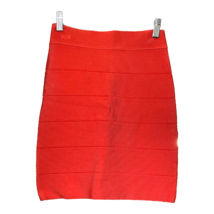 Bebe Womens Coral Orange Stripe Stretch Skirt Size XS - $15.43