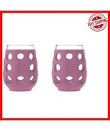 Durable Wisteria Wine Glass Set with Silicone Sleeves - Perfect for Ente... - $49.57 CAD