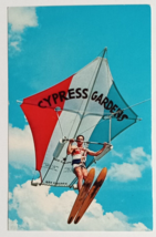 Flying Kite Man Water Skiing Ski Show Cypress Gardens Florida Postcard c1970s - £6.38 GBP