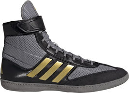 adidas Men&#39;s Combat Speed V Wrestling Shoes Grey Black Gold Size 14 Lace Up - $79.69