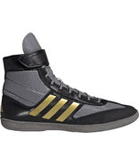 adidas Men&#39;s Combat Speed V Wrestling Shoes Grey Black Gold Size 14 Lace Up - $1,461.84 MXN