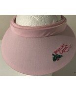 Vintage Boulder Creek Golf Club Visor Hat Pink Embroidered Tree - $29.00