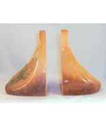 Late 1940s Roseville Pottery Mottled Vermillion Wincraft Pattern Bookend... - £75.96 GBP
