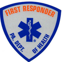 PENNSYLVANIA - EMT Paramedic - FIRST RESPONDER 2&quot; Highly Reflective Viny... - $2.97