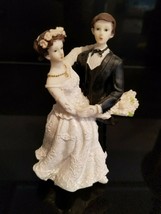 Cake Topper Wedding Ceremony Bride and Groom Dancing Resin Cake Figurine... - $7.83