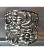 Vintage Richards Co .925 Sterling &amp; 14k Gold Floral Panel Brooch Pin   F... - $54.32 CAD