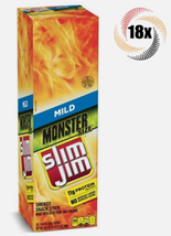 Full Box 18x Sticks Slim Jim Mild Monster Snack Sticks | 1.94oz | 11G Pr... - $59.39