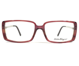 Salvatore Ferragamo Eyeglasses Frames 2608 453 Clear Purple Red Silver 52-15-130 - $65.24