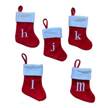 Christmas Stocking Monogram Letter for Gift Card Candy Jewelry Ornament Initial - £4.21 GBP