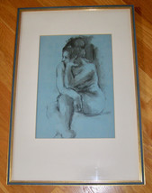 Vintage Charcoal Drawing “Nude Study” By Richard Segalman (AMERICAN,1934-2021) - £38.24 GBP