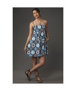 New Anthropologie Hutch Bandeau Romper $160 LARGE Blue Pineapple Smocked - $135.40 CAD