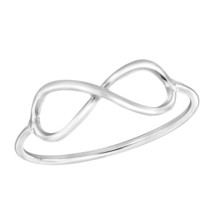 Simply Everlasting Love Infinity Symbol Sterling Silver Ring-8 - £9.26 GBP