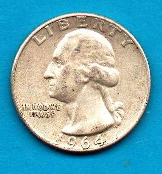 Primary image for 1964  Washington Quarter - Circulated - Silver