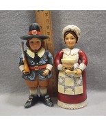 2012 Jim Shore &quot;A Feist It Shall Be&quot; Female Pilgrim &amp; Unknown Male Figur... - $43.51 CAD