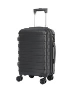 Hardside Carry On Spinner Suitcase Luggage Expandable with Wheels 22&quot; Black - $81.87 CAD