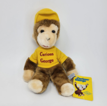 12&quot; Vintage 1984 Eden Curious George Yellow Shirt Stuffed Animal Plush Toy W Tag - £36.61 GBP