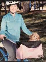 Solvit Tagalong Bicycle Seat Pet Dog Carrier Pink With Shade Water Bottle Holder - $123.73