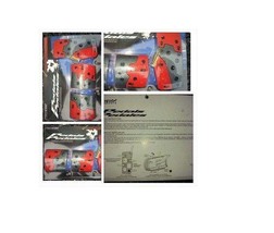 Racing Red Gray Brake Pedals Pads Manual Transmission Custom Car Brake Pedals - £10.98 GBP
