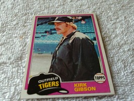 1981 Topps Kirk Gibson Rookie #315 Vg / Ex Tigers * Bad Back * !! - £23.53 GBP