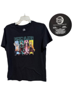 Demon Slayer Anime Graphic Tee Black Large Nezuko Tanjiro Zenitsu Inosuke - $15.84