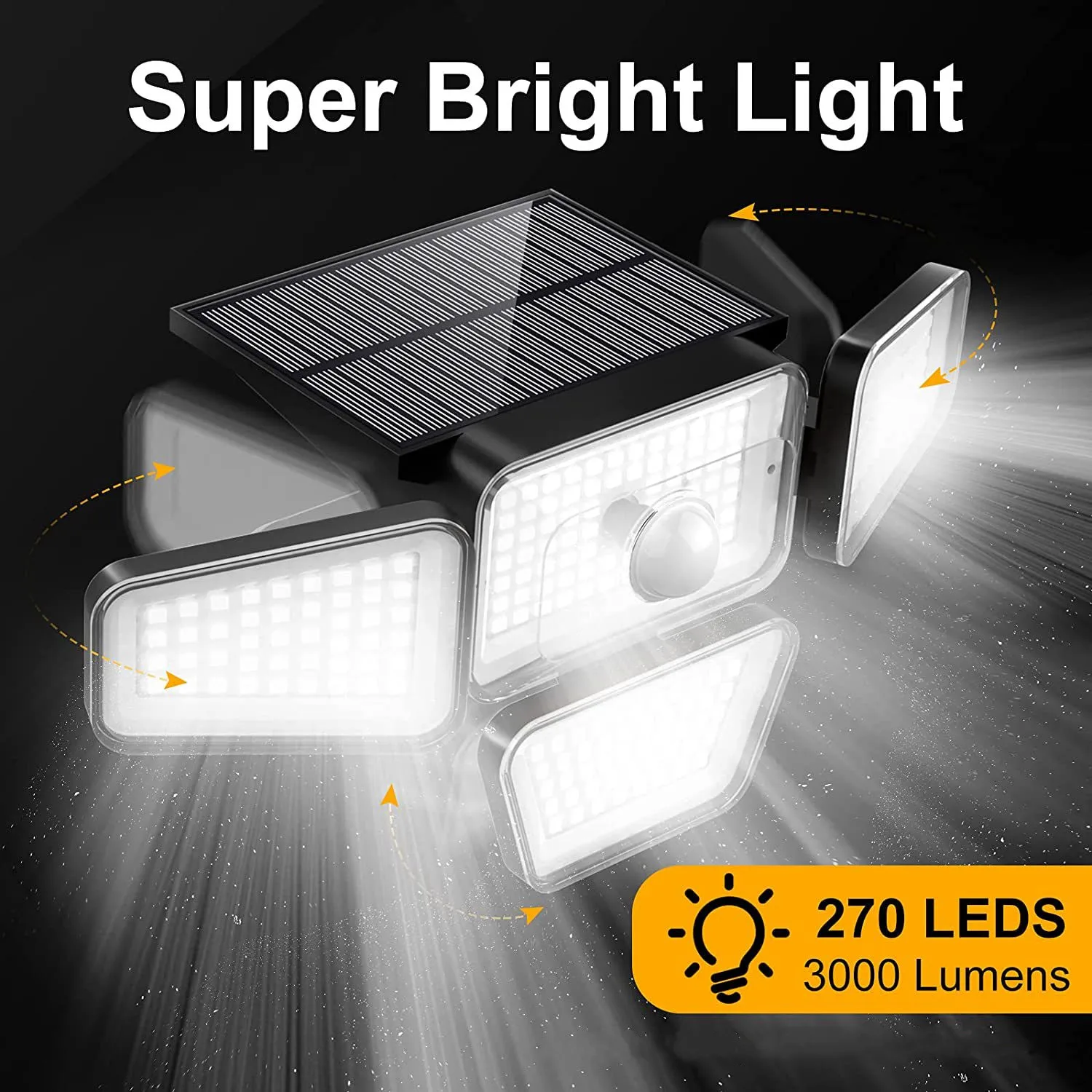 270 LED Solar Street Lights Outdoor Garden Solar Wall Lamp With Adjustable Head  - £75.87 GBP