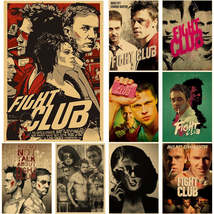 Fight Club Movie Posters Brad Pitt Film Kraft Paper Prints Posters Vintage Home  - £0.83 GBP+