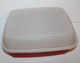 Vtg Tupperware Season N Serve Large Meat Marinade Container Paprika Red 1294 -8 - £13.21 GBP