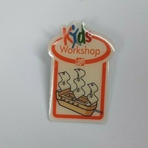 Vintage Home Depot Kids Workshop  Lapel Hat Pin - $4.46