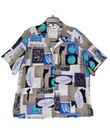 Vtg 90s-Y2K Alia Women&#39;s Plus 18 Retro Funky Print Button Up Shirt Blous... - $38.03 CAD