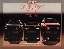 1986 Plymouth CONQUEST COLT VISTA brochure catalog US auto show Mitsubishi - £4.69 GBP