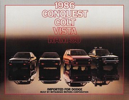 1986 Dodge Conquest Colt Vista Ram 50 Brochure Catalog Us Auto Show Mitsubishi - £4.48 GBP