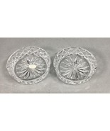 Set Of 2 Cut Crystal Glass Ash Trays - 4”D - $27.77 CAD