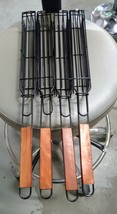 Nonstick Kabob Grilling Baskets - Set of 4 - £39.64 GBP