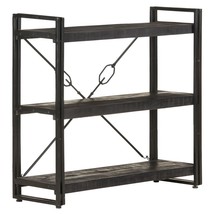  Bookcase Black Solid rough mango wood Medium Durable Bookcase - $3,304.24 MXN