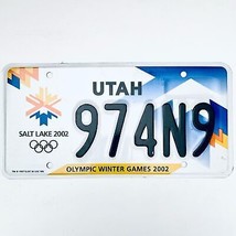 2002 United States Utah Olympic Winter Games Passenger License Plate 974N9 - £11.83 GBP